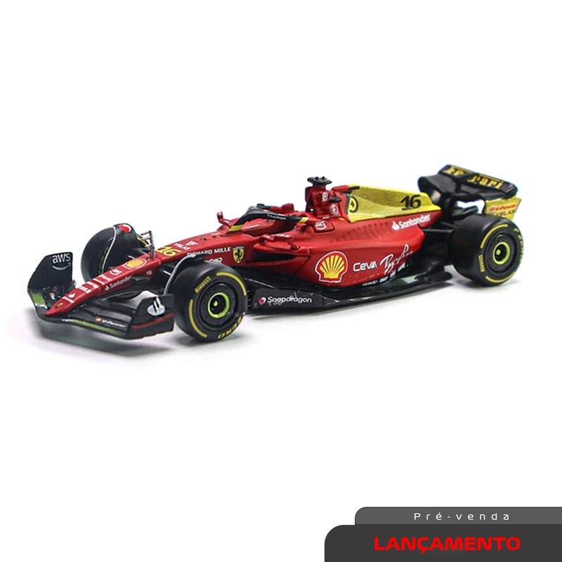 Miniatura F1 Ferrari F1-75 Edição Comemorativa GP Monza #16 Charles Leclerc