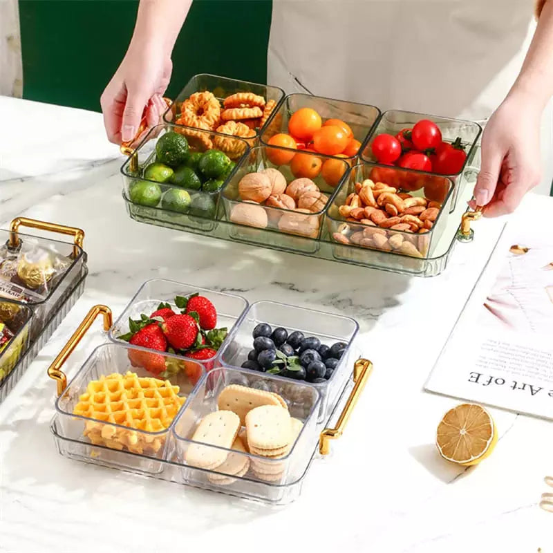 Bandeja de Lanche Multifuncional com Potes de Armazenamento 