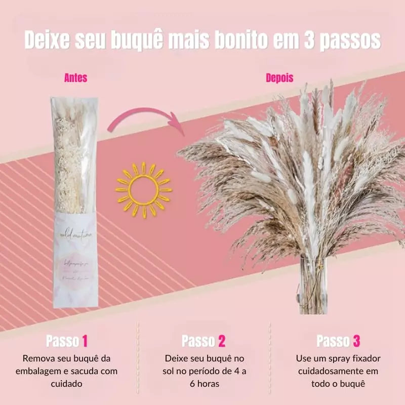 Buquê Capim dos Pampas Decorativo