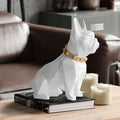 Decoração de Mesa Cofre de Resina Buldogue Francês 