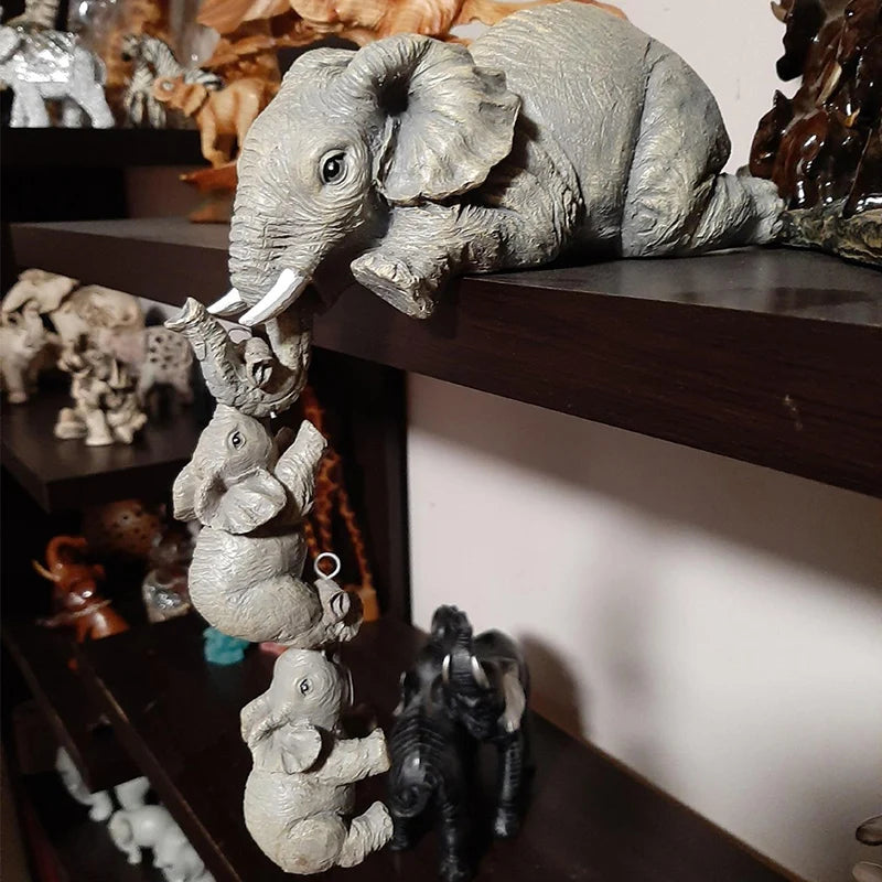 Kit Estatuetas Família Elefante