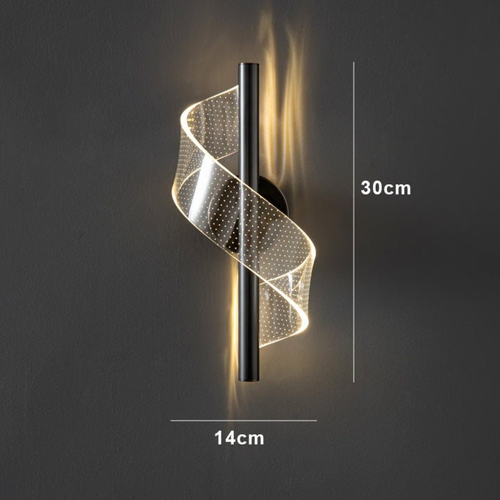 Arandela de Parede em Espiral Nórdica LED