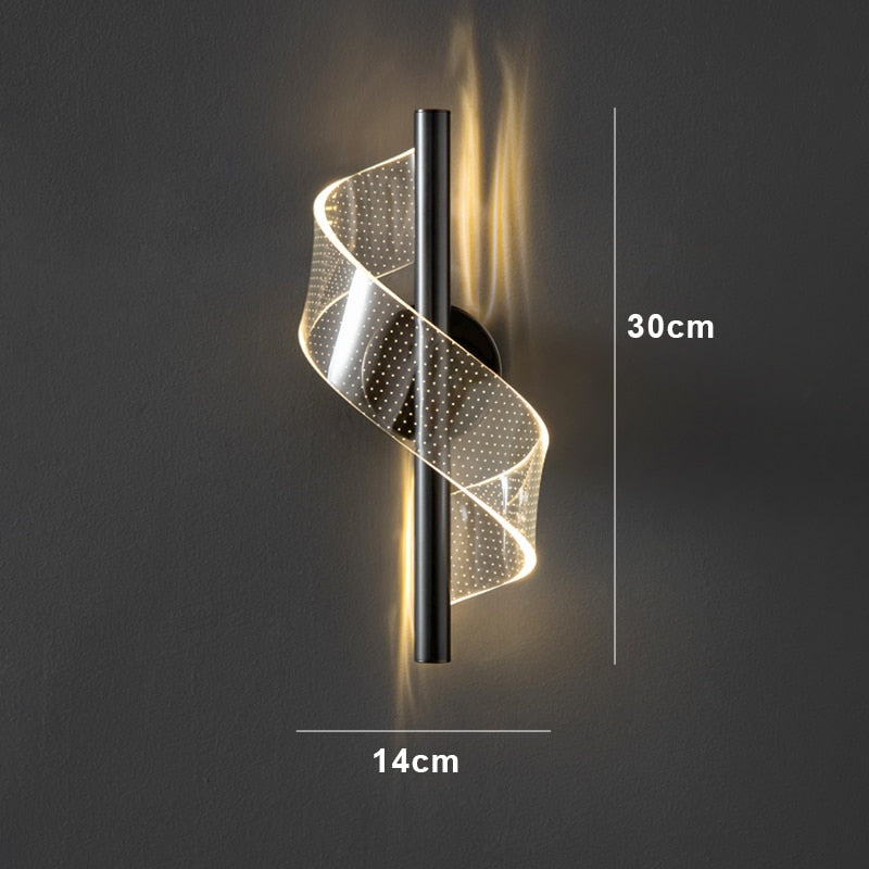 Arandela de Parede em Espiral Nórdica LED