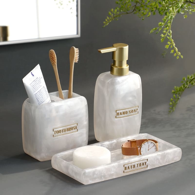 Saboneteira Kit Banheiro Lavabo Conjunto de Banheiro 3 Peças 