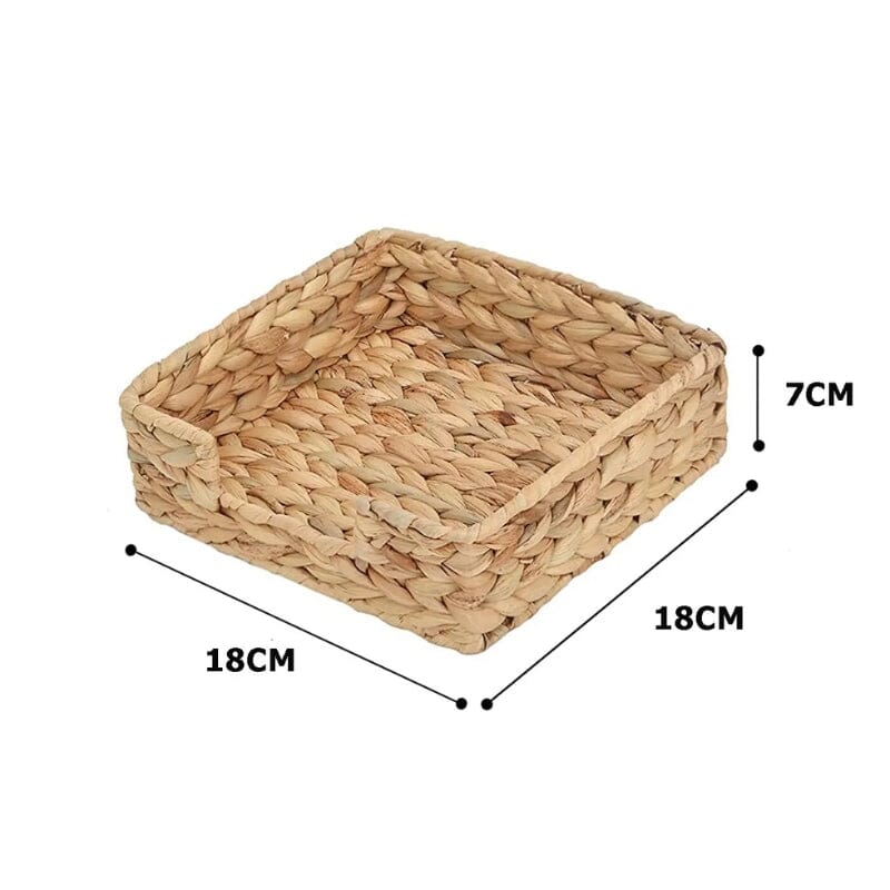 Cesta de Palha Organizadora Estilo Rattan