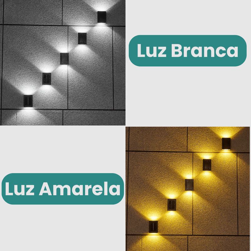 Kit Luminárias LED Recarregáveis com Luz Solar