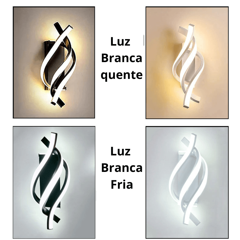 Luminária de Parede Espiral Moderna